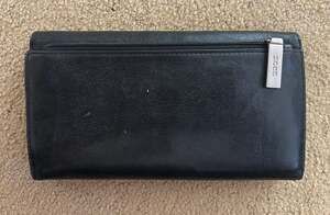 Hobo International Black Leather Trifold Wallet
